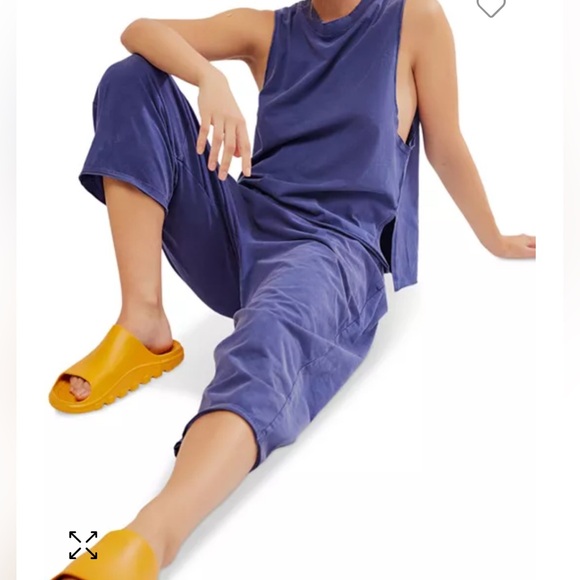 Free People Pants - Free People Hot Shot Sleeveless Top & Pull On Pants LARGE. Color Atlantic. NWT.